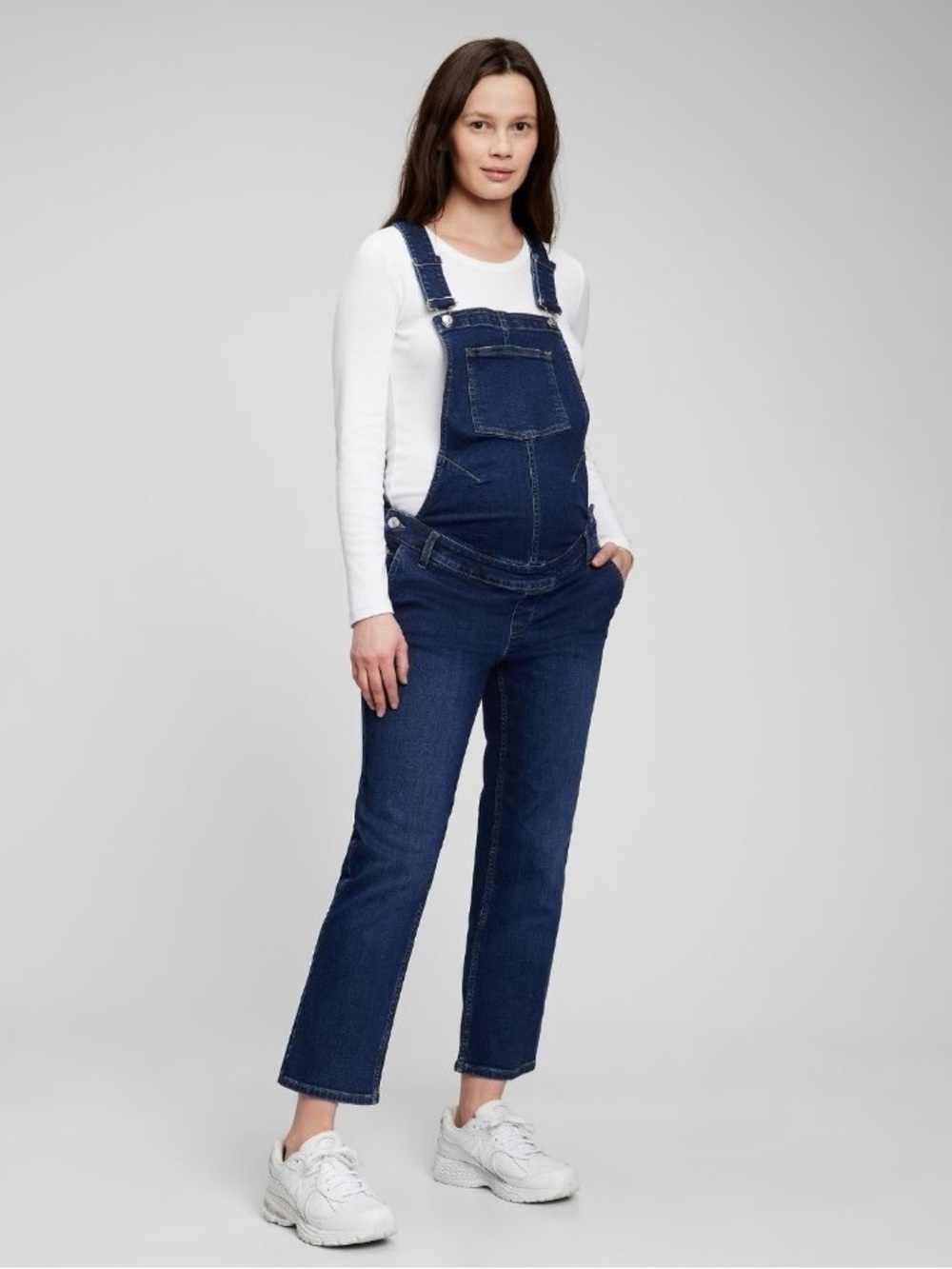 Gap Dark Wash Denim Maternity Overalls